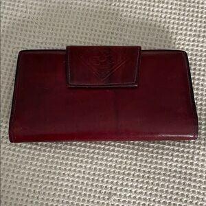 Vintage Burgundy Leather Capri Wallet